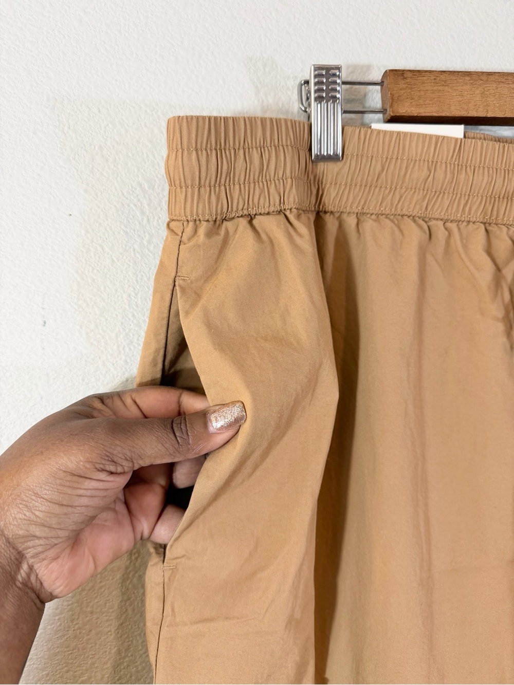Banana Republic High Rise Poplin Straight Pull On Pants Size XL Tan Brown Cargo - Picture 5 of 14